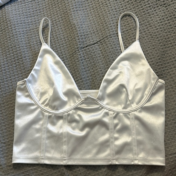 Tops - Satin crop top